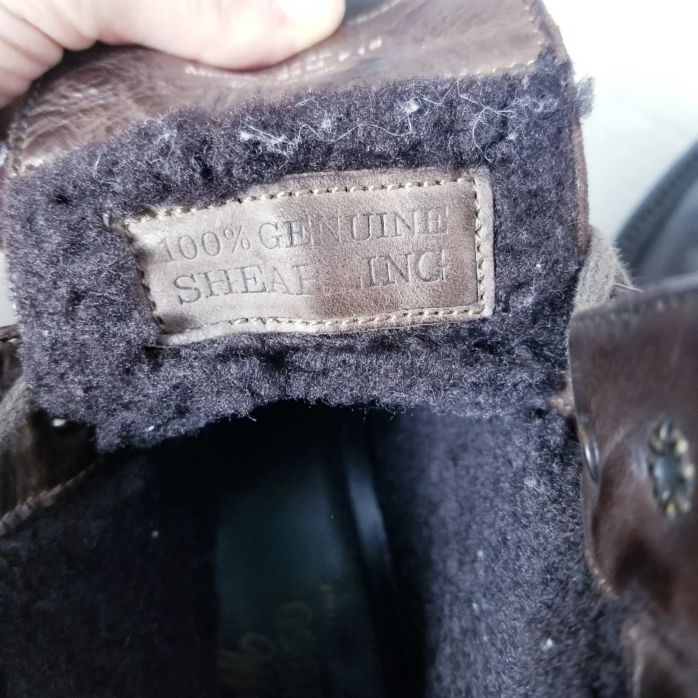 J&M 1850 MEN'S ITALY SHEARLING BOOTS SIZE 9.5